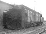 Dampfschneeschleuder aus DDR-Zeiten abgestellt am Bw Sta�furt am 7.5.17