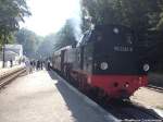 99 2322 der Mecklenburgischen B�derbahn  Molli  im Bahnhof Heiligendamm am 13.7.14