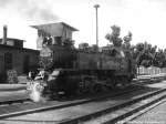 Schwarzwei� version von der 99 2322 der Mecklenburgischen B�derbahn  Molli  im Bahnhof K�hlungsborn West am 13.7.14