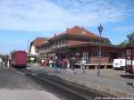 Bahnhof K�hlungsborn West der Mecklenburgischen B�derbahn am 13.7.14