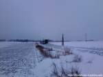 R�BB Mh 52 F�hrt In Den Schneesturm In Richtung Ostseebad G�hren / Hier Kurz Hinter Putbus am 11.3.13 