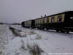 R�BB Mh 52 F�hrt In Den Schneesturm In Richtung Ostseebad G�hren / Hier Kurz Hinter Putbus am 11.3.13 