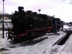 R�BB 99 4011 abgestellt im Kleinbahn BW Putbus am 11.3.13