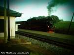 R�BB 99 1782 als DDR-Zug unterwegs nach Putbus / Hier beim Fotohalt in Seelvitz am 10.10.10