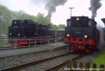 R�BB 99 1782 & 91 134 im Bahnhof Putbus beim Bahnhofsfest Putbus am 14.5.11