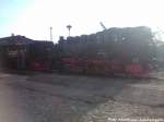 R�BB 99 1781 & 99 1784 im Kleinbahn BW Putbus am 21.4.13