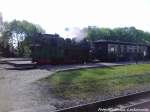 R�BB Mh 53 unterwegs nach G�hren bei der Ausfahrt aus Putbus am 12.5.13