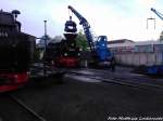 R�BB 99 4011 beim Kohle Bunkern in Putbus am 20.5.13