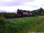 R�BB 99 4802 als Schublok von Lauterbach Mole in Richtung Putbus unterwegs am 26.5.13