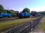 R�BB 251 901 unterwegs in Richtung Weiche um sp�ter an den Zug mit der 99 4011 angeh�ngt zu werden im Bahnhof Putbus am 29.5.13
