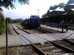 R�BB 251 901 ist soeben wieder in Putbus mit dem Personenzug in Putbus angekommen am 29.5.13