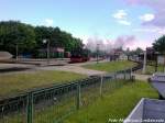 R�BB 99 4802 unterwegs zum Zug im Bahnhof Putbus am 29.5.13