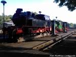 R�BB 99 4801 (Aufgebockt) / Mh 53 & 99 4011 im Kleinbahn BW Putbus am 22.6.13