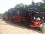 R�BB 99 1781 beim Abkuppeln des Ow im Bahnhof Putbus am 27.7.13
