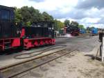 R�BB K�f 6003, 99 1781 & 199 008-4 im Kleinbahn BW Putbus am 12.8.13