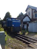 R�BB 251 901 aus Lauterbach Mole bei der Einfahrt in Putbus am 27.8.13