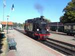 R�BB 99 4011 hat erfolgreich die Probefahrt bestanden und F�hrt nun zur�ck in Kleinbahn BW in Putbus am 6.9.13