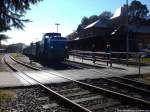 R�BB 251 901 ist soeben aus Lauterbach Mole in Putbus eingefahren am 2.10.13