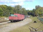 Die R�BB Museumswagen aufm Gel�nde des Kleinbahnmuseums & Versteckt im Hintergrund die Loktankstelle Putbus am 2.10.13