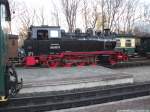 R�BB 99 4801 bei seiner Betriebspause im Bahnhof Putbus am 25.11.13