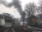 R�BB 99 4802 beim Verlassen des Bahnhofs Ostseebad G�hren in Richtung Putbus am 6.3.14