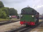 R�BB Mh 52 beim verlassen des Bahnhofs Putbus in Richtung Ostseebad Binz am 14.6.14