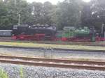 R�BB 99 783 und Mh 52 abgestellt im Bahnhof Putbus am 28.7.14