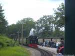 R�BB 99 1782 beim einfahren in den Bahnhof Ostseebad Sellin am 17.8.14