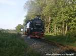 R�BB 99 1781 beim kurz vor dem Putbusser Bahnhof am 29.5.15