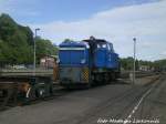 R�BB 251 901 wird im Kleinbahn-BW Putbus am 31.5.15 geputzt.
