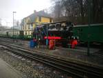 99 4632 der R�BB im Bahnhof Ostseebad G�hren am 23.12.18
