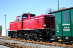 251 901 beim Rangieren im Bahnhof Putbus am 17.4.24