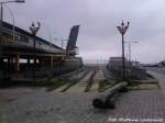 Nur noch kleine Reste von den Ehemaligen Gleisanlagen vom Sassnitzer F�hrhafen in Sassnitz / Hier Die Signale f�r die Weichen am 20.5.13
