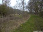 Blick auf den Kleinbahnviadukt der Ehemaligen Strecke Putbus-Altef�hr am 17.4.14