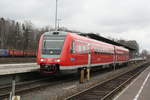 612 593/093 verl�sst als RE33 mit ziel N�rnberg Hbf den Bahnhof Marktredwitz am 23.3.21