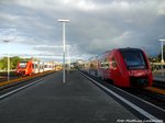 622 037 / 537 und 622 022 / 522 im Bahnhof Gr�nstadt am 31.5.16