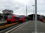 622 030 / 530, 622 038 / 538 und 622 526 / 026 im Bahnhof Gr�nstadt am 2.6.16