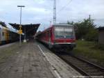 928 658 als RE6 mit ziel L�beck Hbf im Bahnhof Bad Kleinen am 13.7.14