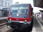 928 656 als RE6 mit ziel �ckerm�nde Stadthafen im Bahnhof G�strow am 15.7.14