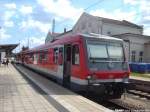 628 656 als RE6 mit ziel �ckerm�nde Stadthafen im Bahnhof G�strow am 15.7.14