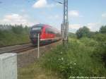 642 051/551 als RB12 mit ziel Graal-M�ritz kurz hinter Rostock Hbf am 22.6.13