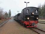 Bahnhof Stiege,  im Regen steht  99 5901 nun als N 89404 am 30.