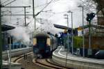 01 118 der Historischen Eisenbahn Frankfurt am 22.03.2015 vor Eppstein mit dem Westerwald Express.Auch sehr interessant die Durchfahrt und die Einfahrt in den Tunnel, der durch die Dampffahne etwas