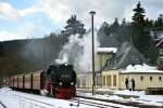 99 7245-6 bei der Einfahrt in Elend mit N 8904 am 03.04.2015