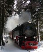 99 7247-2 bei der Einfahrt in Schierke am 03.04.2015.Fotograf war Stefan Marx.