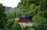 99 7232-4 beim Überqueren des Ilfelder Viadukts mit N 8920 am 12.08.2015