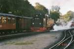 99 1782-4 fuhr am 08.August.2009 ber den Bahnhof Putbus um an den P101 zu gelangen(Gescannt)