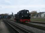 99 4802 dampfte am trben 27.April 2013,in die Putbuser Einsatzstelle.