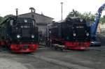 99 1781-6 und 99 1782-4 am 14.Juli.2012 im Bw Putbus