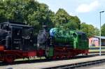 Lok 52 Mh war hinter ihre Schwester 99 4633-6 im BW Putbus am 02.08.2015 abgestellt.